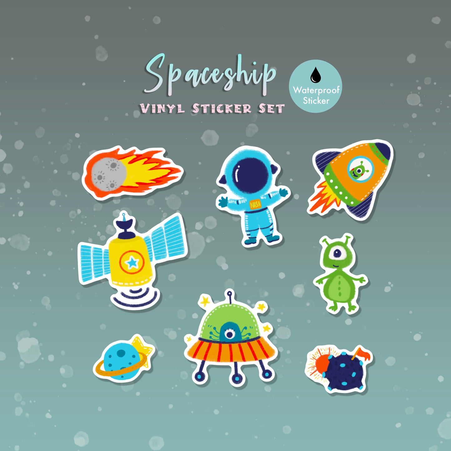 Spaceship Vinyl Decal Stickers