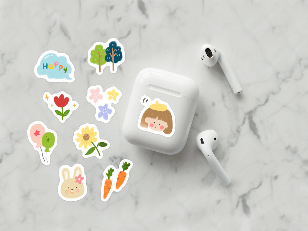 해피데이 비닐 데칼 스티커