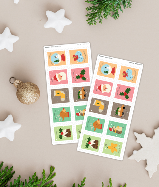 Christmas Stamp Stickers