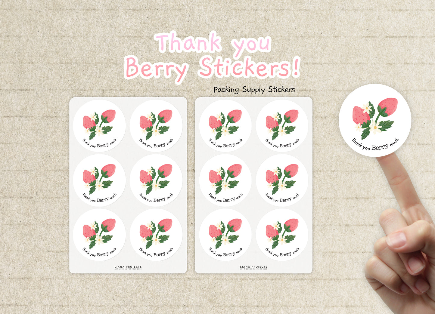 Thank u Berry much Sticker -strawberry