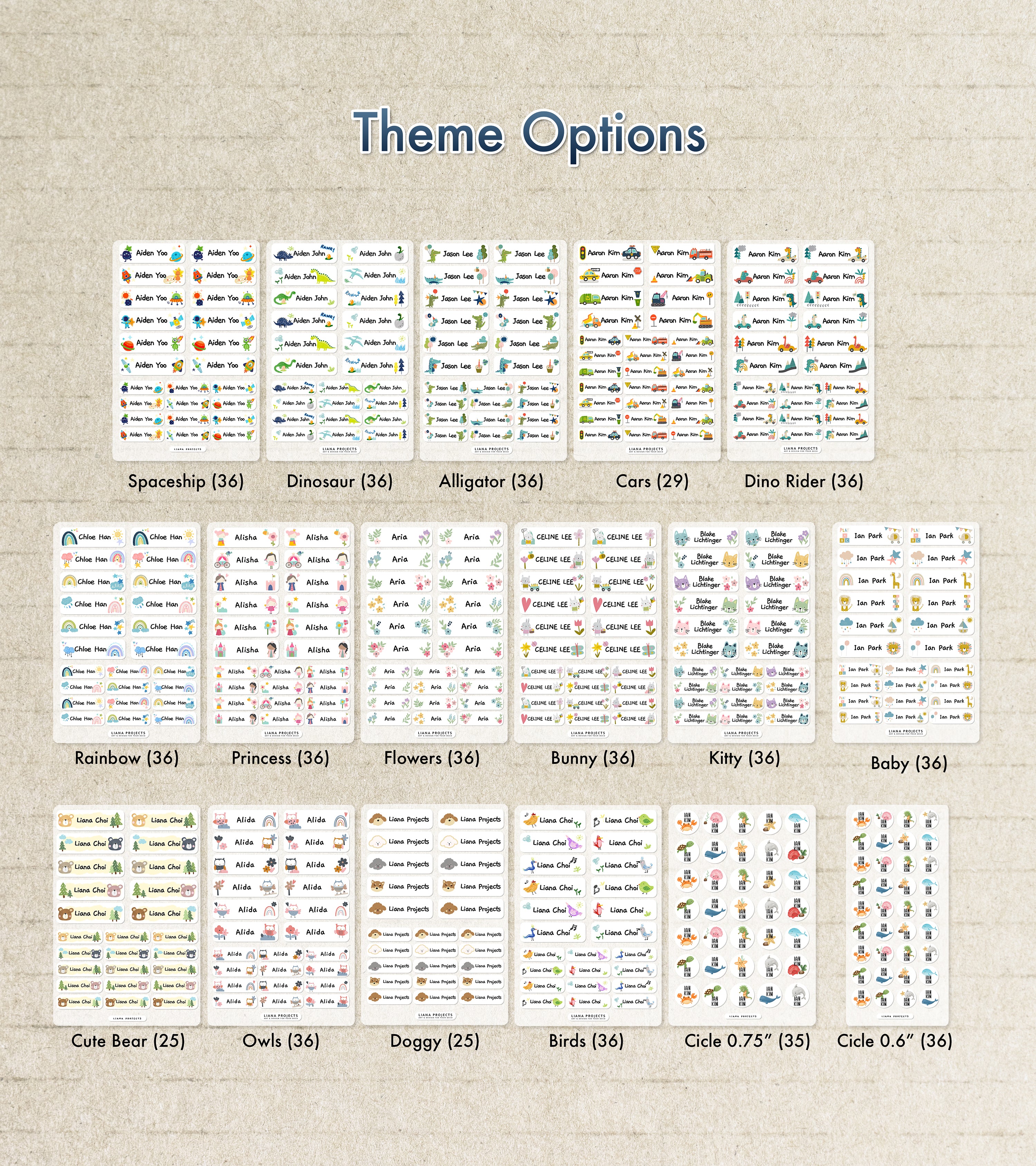 Small Labels Only - Black/Darker/Color Fabrics