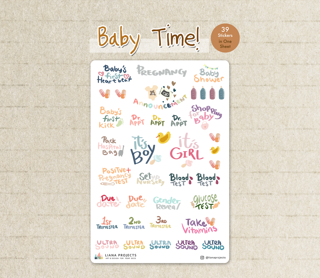 Bump/ Baby Size Pregnancy Sticker
