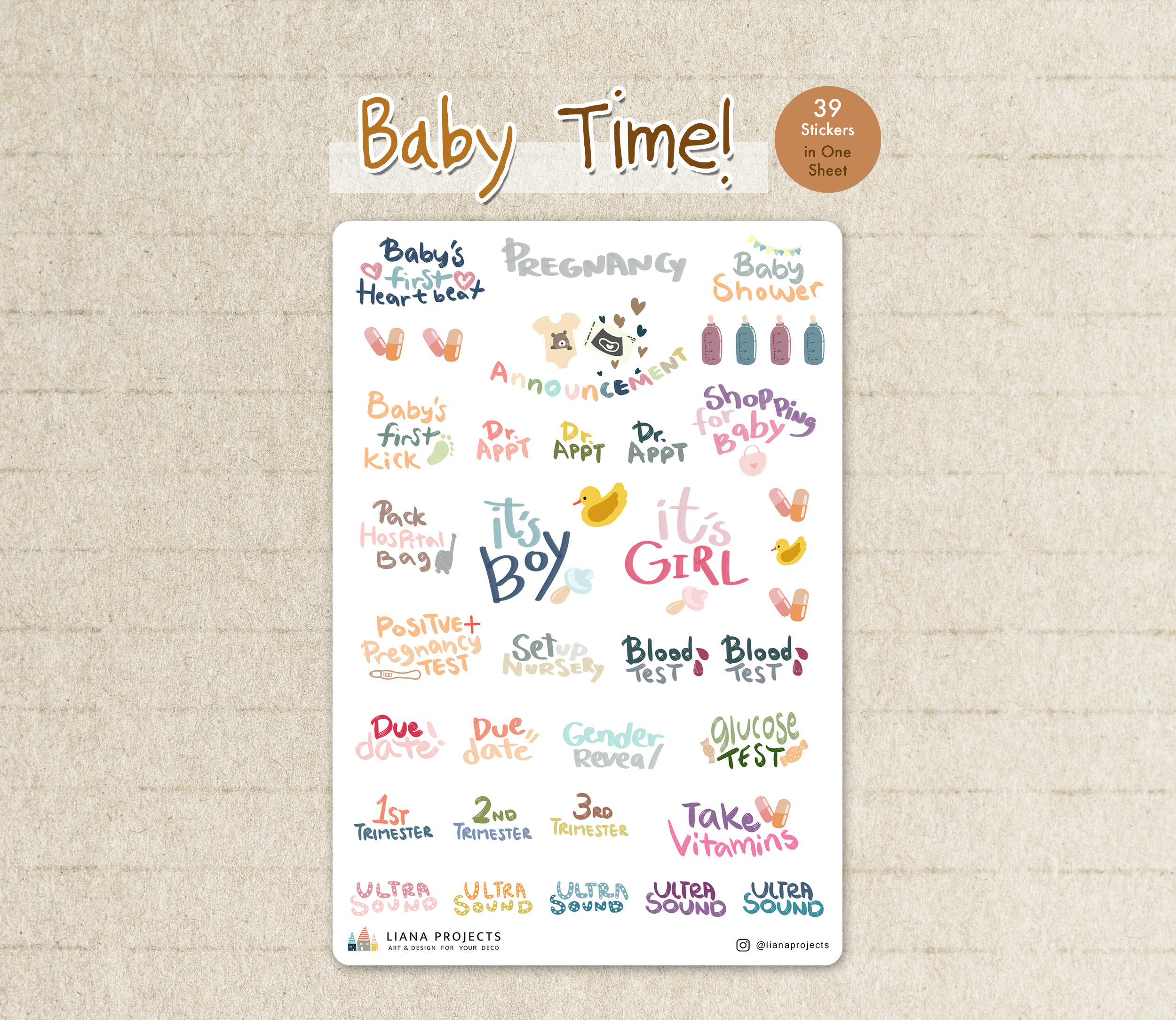 Bump/ Baby Size Pregnancy Sticker
