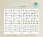 Dino Rider Name Labels