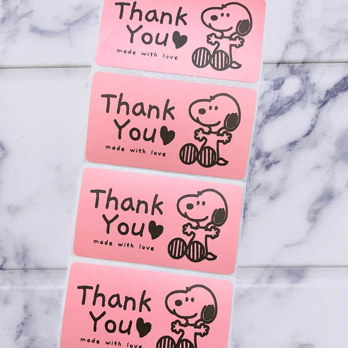 Snoopy Thank you in Pink