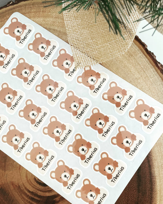 Bear - Kid's Name Sticker