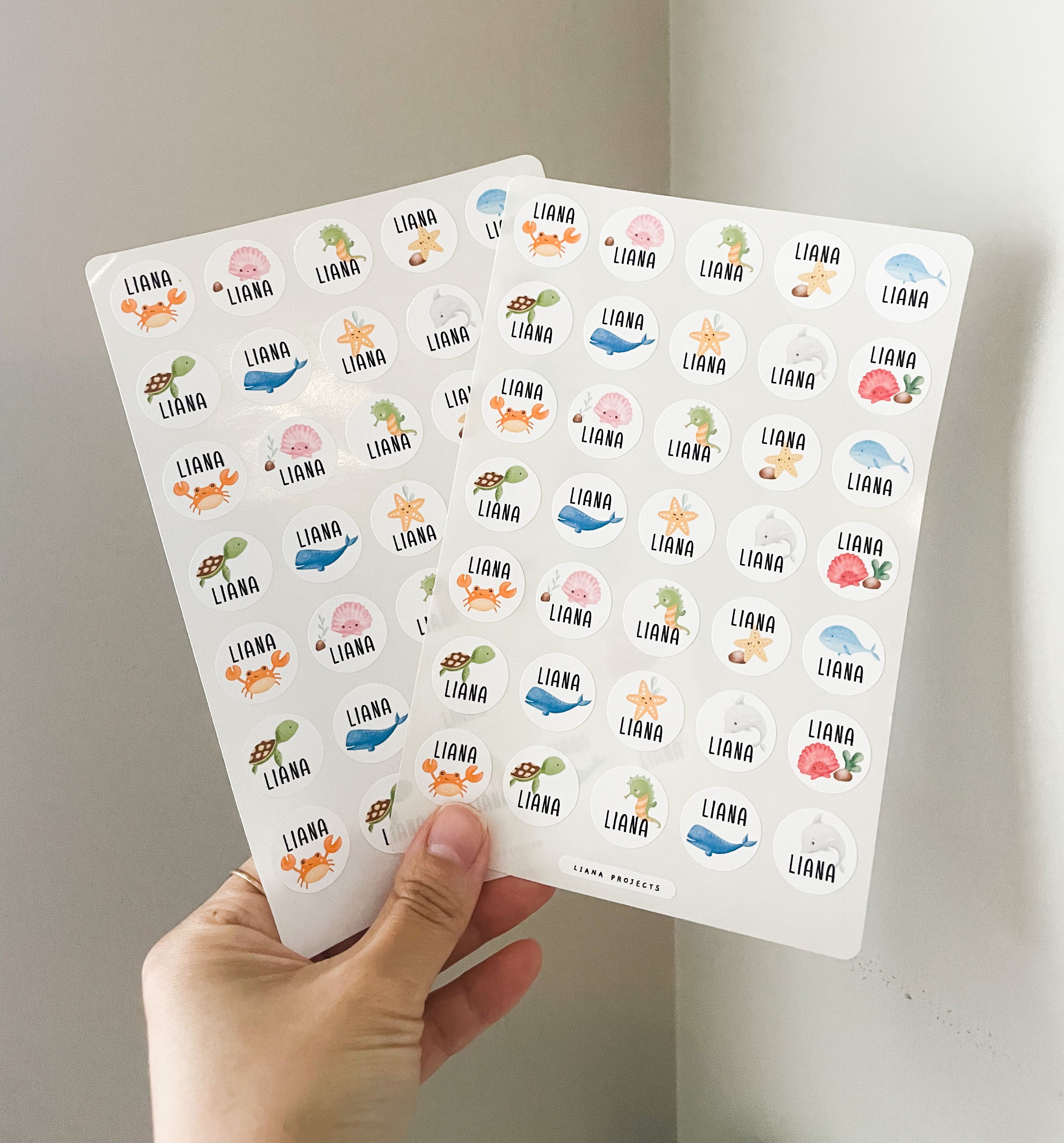 Circle Dot  Name Sticker for Crayon & Pencils