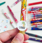 Circle Dot  Name Sticker for Crayon & Pencils