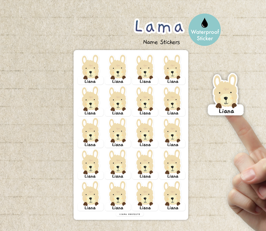 Lama- Kid's Name Sticker