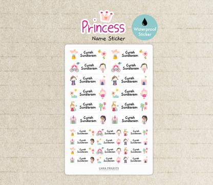 Princese Name Stickers